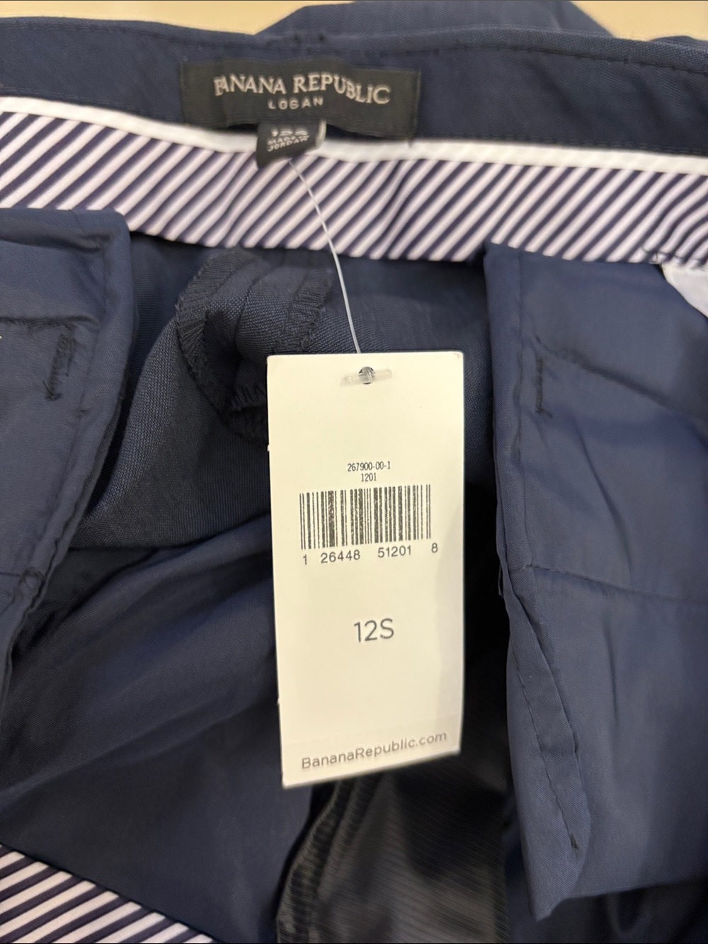 NWT Banana Republic Logan Trouser-Fit Washable Wool-Blend Pant Size 12 Short - Picture 14 of 16